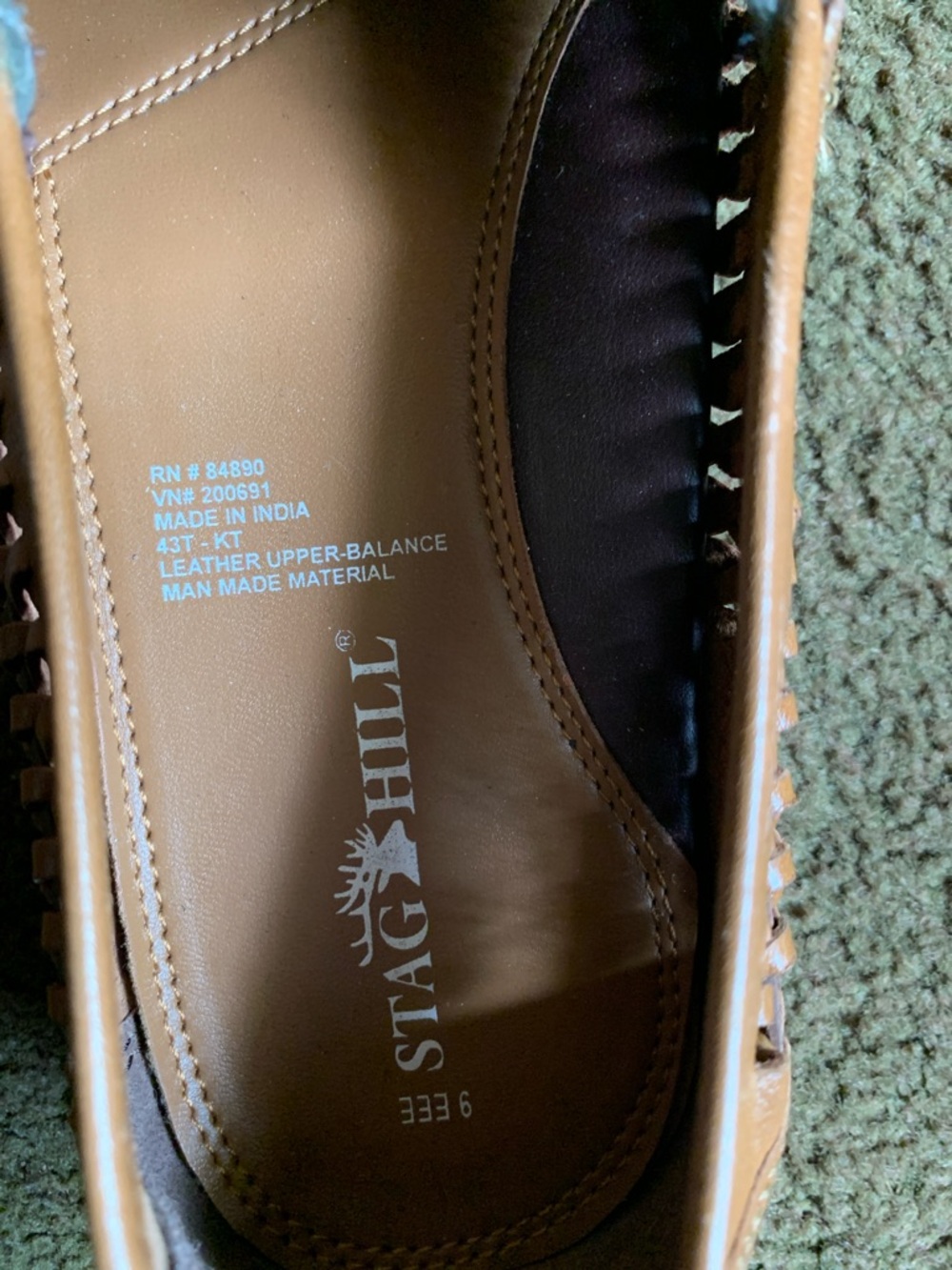 Stag Hill Size 9 Men’s Woven Slip-On Loafers in Tan - Picture 8 of 8